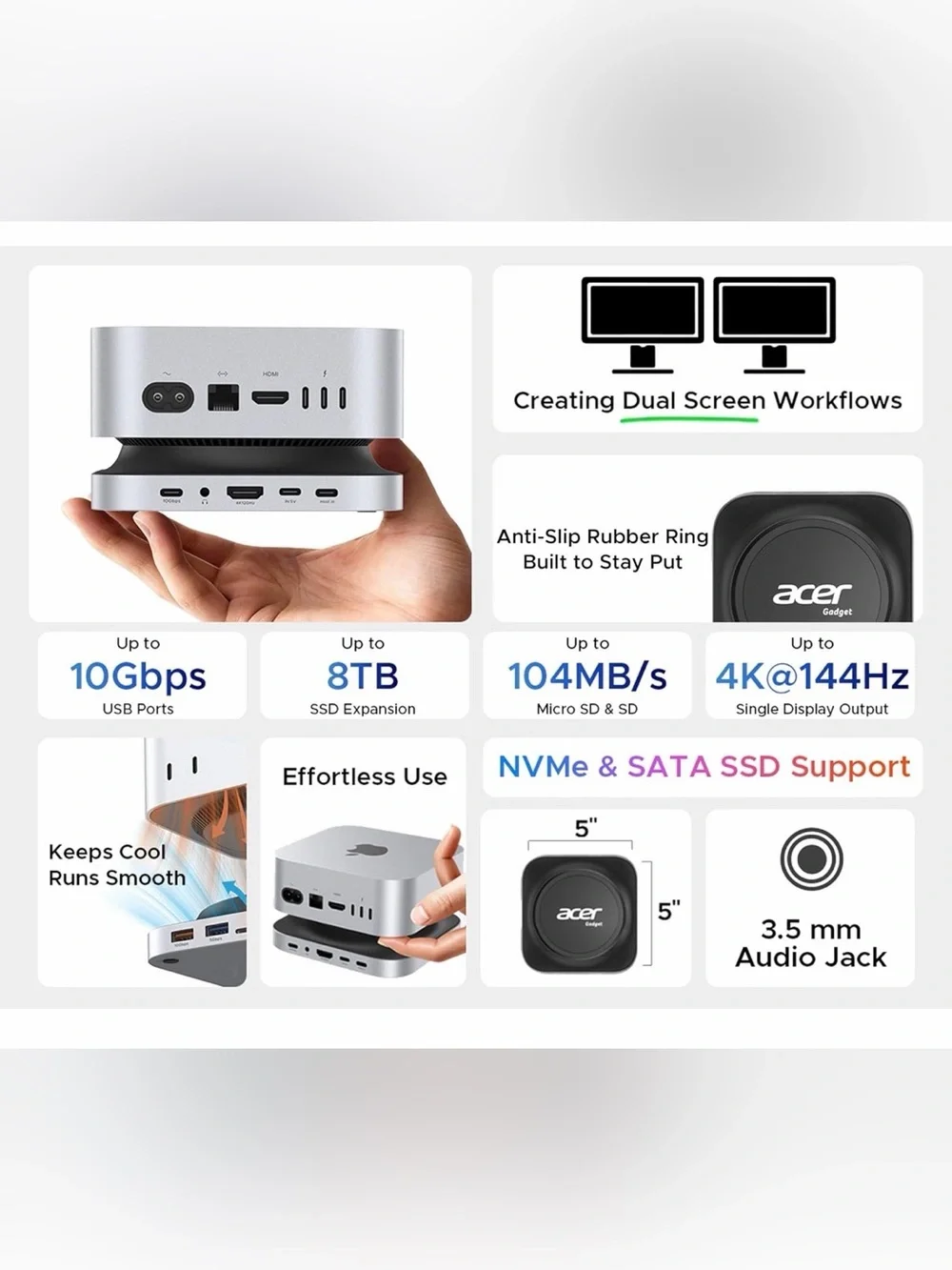 Acer Gadget Mac mini M4 Dock ODK5R0